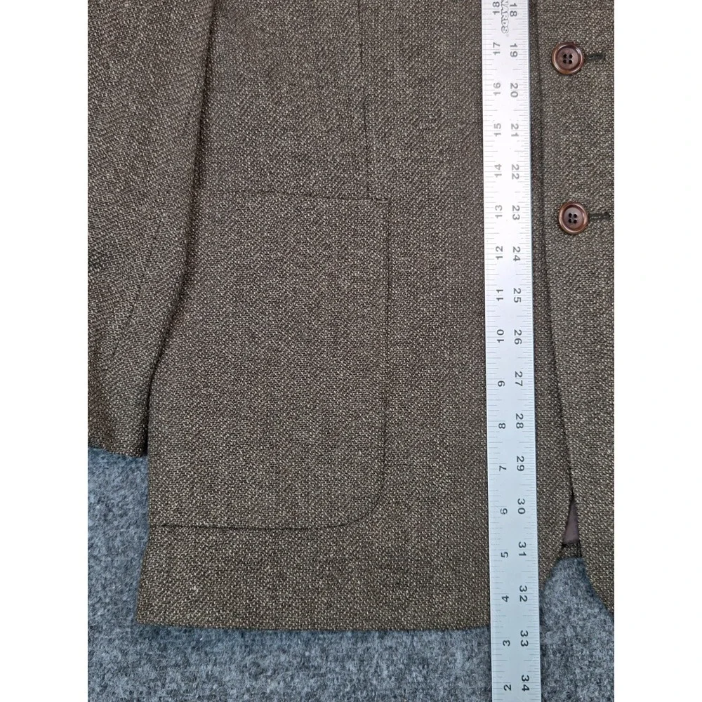 The Territory Ahead Blazer Mens 40R Brown Wool Silk Blend Sports Jacket 3 Button